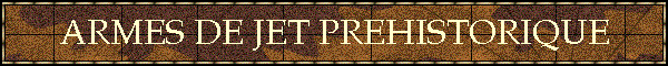 ARMES DE JET PREHISTORIQUE